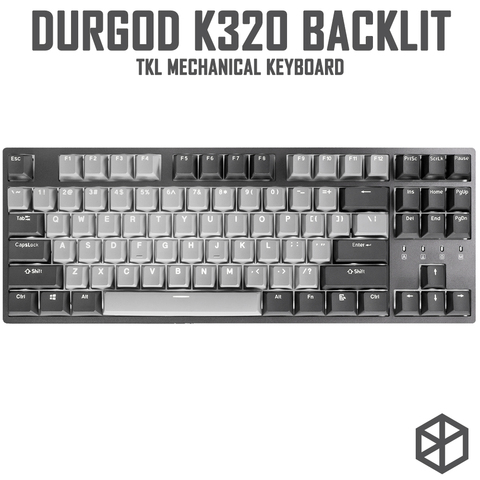 durgod 87 corona k320 backlit mechanical keyboard cherry mx switches pbt doubleshot keycaps brown blue black red silver switch ► Photo 1/6