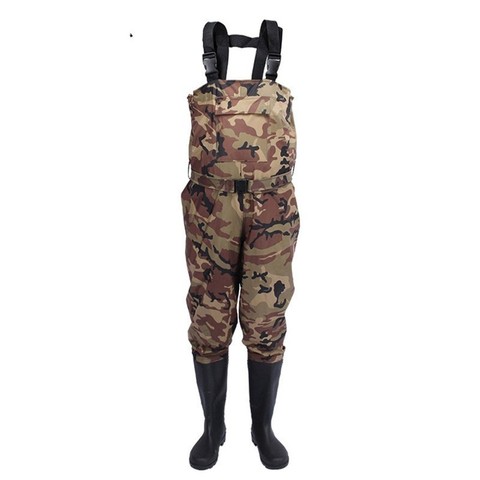 Outdoor Camouflage Hunting Farming pants Euro 38-47 Men Waterproof Anti-wear Waders Pants Boots Fishing Suspender Jumpsuit A9252 ► Photo 1/6