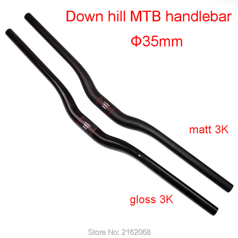 Newest Down hill bike 3K UD full carbon fibre handlebar carbon Downhill Mountain bicycle rise handlebars 35*720-820mm Free ship ► Photo 1/1