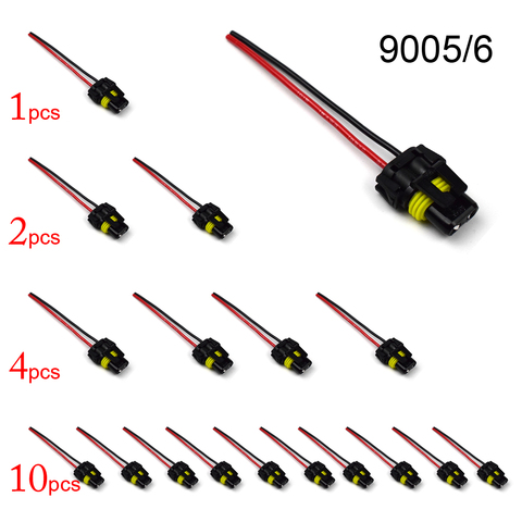 Dyoung Car accessories 10pcs 9005 9006 hb3 hb4 Plug Male to Female Wire Connector ► Photo 1/6
