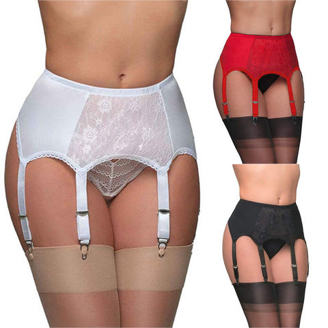 Lingerie Sexy Woman Garter Belts For Women Sofsy 6-Strap Retro