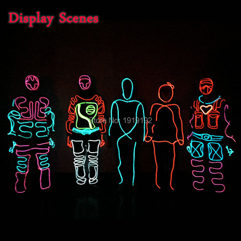 LED Suits Luminous Costumes Illuminated Glowing Hooded Men EL Clothes Cold Strip Dance Fashion Talent Show LED Light Clothing ► Photo 1/6