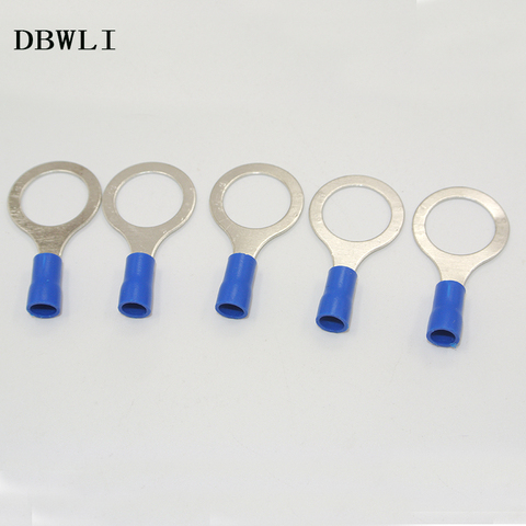 50PCS #4 #6 #8 #10 1/4 5/16 1/2 Ring insulated terminal Cable Wire Connector suit 1.5-2.5mm Electrical Crimp Terminal RV ► Photo 1/3