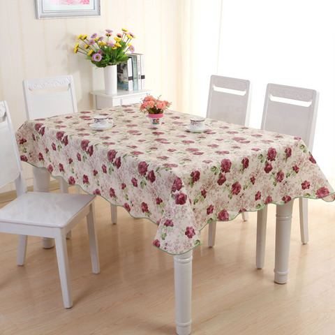 Oil-Proof Plastic Waterproof Rectangular Anti-Scalding PVC Tablecloth Kitchen Home Accessories Table Cover ► Photo 1/6