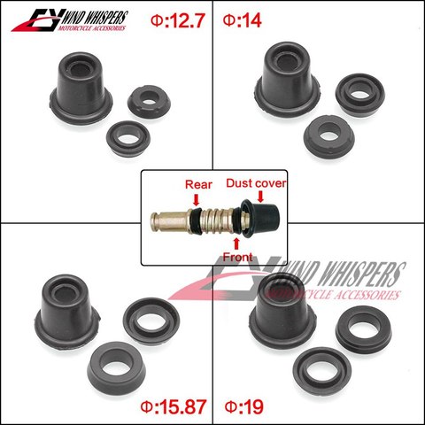 Motorcycle universal Clutch and brake master cylinder Oil seal ring Seals rubber diameter: 12.7mm 14mm 15.87mm 19mm ► Photo 1/6