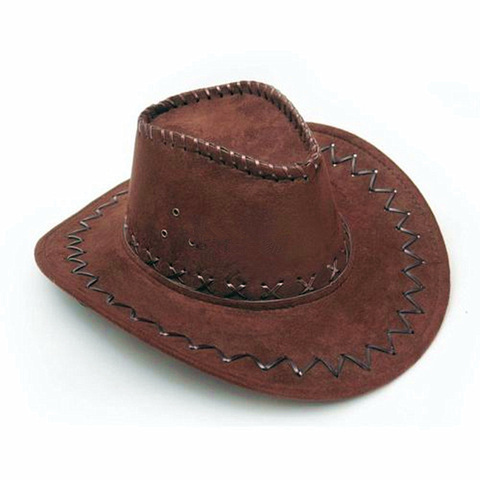 2022 New Cowboy Hat Suede Look Wild West Fancy Dress Men Ladies Cowgirl Unisex Hat Hot wholesale Drop Shipping ► Photo 1/6