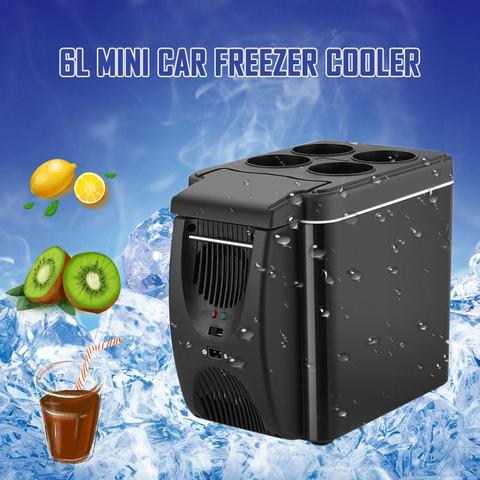 12V Refrigerator Freezer Heater 6L Mini Car Freezer Cooler & Warmer, Electric Fridge Portable Icebox Travel Refrigerator ► Photo 1/6