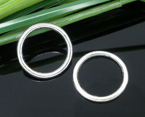 Lovely 100 Silver Color Soldered Closed Jump Rings 16mm  (B05426) ► Photo 1/3