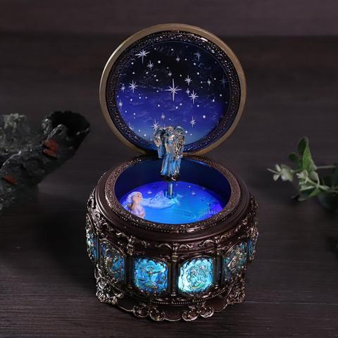 12 Constellations Music Box Rotating Goddess Baby Music Box With Twinkling LED Light Christmas Birthday Gift Castle In the Sky ► Photo 1/6
