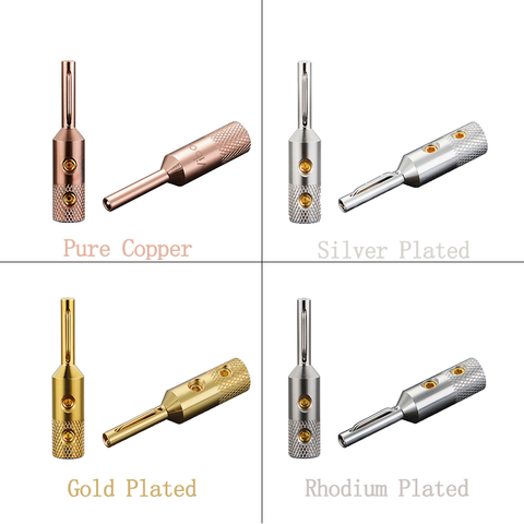 Viborg Hifi Audio Banana Plug Pure Copper Silver/Gold/Rhodium Plated Available VB401 Jack Terminal for 5mm Speaker Wire ► Photo 1/4
