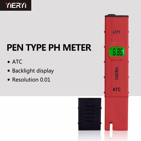 yieryi Blacklight Digital Large Screen pH Meter PH Tester 0-14 Pocket Pen Aquarium Test Medidor De Ph Water ph Meter Soil Paper ► Photo 1/1