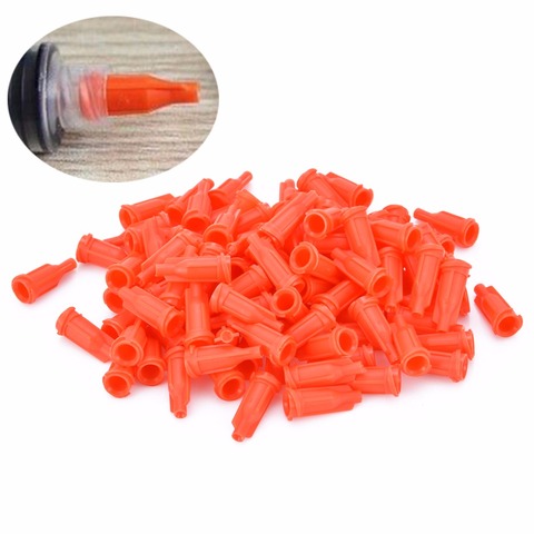 100 PCS Industrial Injector Dispensing Needle Sealing Plug Syringes Storage Cap Mini Orange Luer Lock Syringe Tips Caps ► Photo 1/5