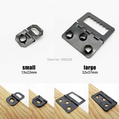 25 Picture Photo Artwork Oil Painting Frame Back Board Barbed Self Fixing Attach Sawtooth Foldable Hinge Hanger Hook No screw ► Photo 1/6