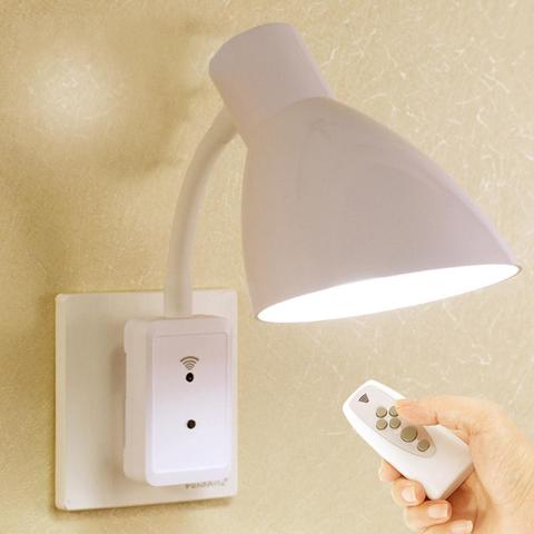 Adeeing wall LED light Remote Control Bedside Lamp Wall Socket Plug Night Light+Switch Time Setting Three modes Dimming ► Photo 1/6