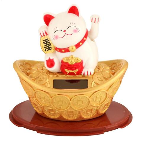 Lucky Cat Japanese Wealth Waving Shaking Hand Maneki Neko Fortune Welcome Cat Craft Car Shop Hotel Home Restaurant Decor Gift ► Photo 1/6
