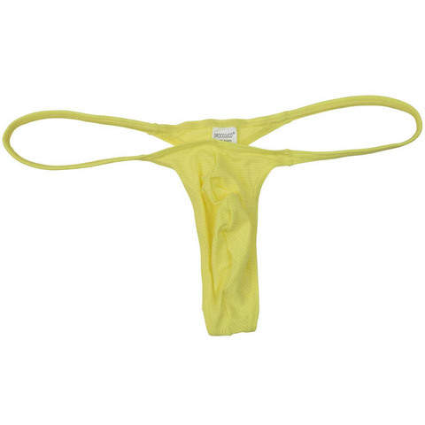 Men Slim Fit T-back Underwear Bikini Thong Ice Silk Posing String Hipster Shorts ► Photo 1/6