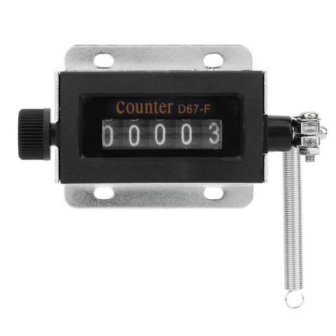 Mini Digital Counter 0-99999 5 Digit Number Hand Tally Click Timer Mechanical Resettable Manual Pull Stroke Counter D67F ► Photo 1/6
