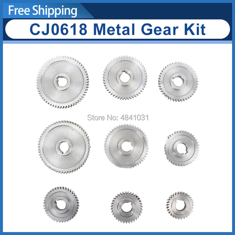 9pcs mini lathe gears Metal Cutting Machine gears CJ0618 lathe gears ► Photo 1/1