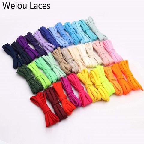 Weiou New 7mm 34 Solid Colors Shoelace A Pair Of Classic Hollow Double Flat Shoelace Woven Laces Sports Casual Bootlaces Lacet ► Photo 1/6