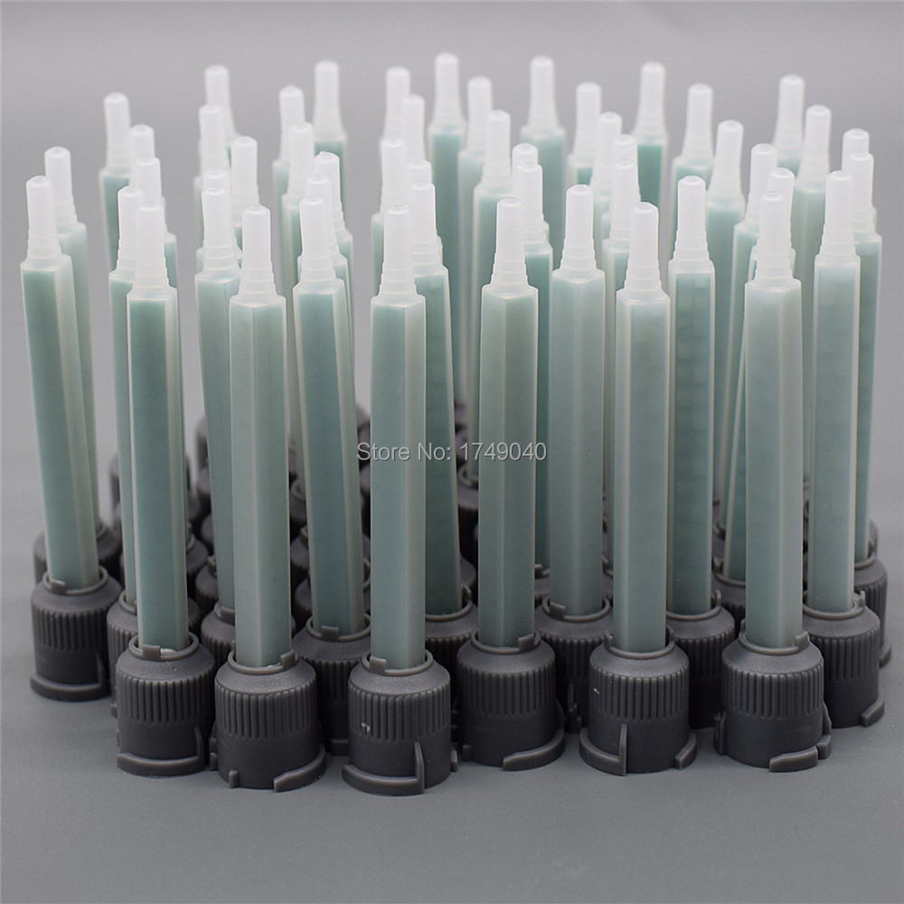 250pc 1:1 Adhesive Gun Applicator Static Mixer Resin Epoxy AB Glue Mixing Nozzle 