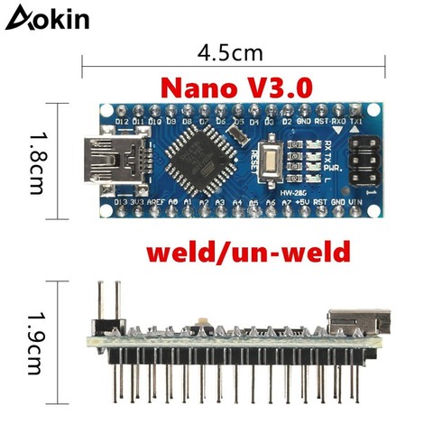 For Arduino Nano Mini USB With bootloader for Arduino nano 3.0 controller for Arduino CH340 USB driver 16Mhz Nano v3.0 ATMEGA328 ► Photo 1/6