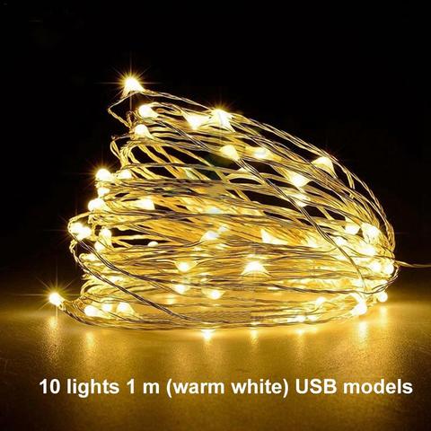 Home Parties Decor LED Multi-Purpose Copper String Light Manual USB Connector String Light Christmas Decoration ► Photo 1/6