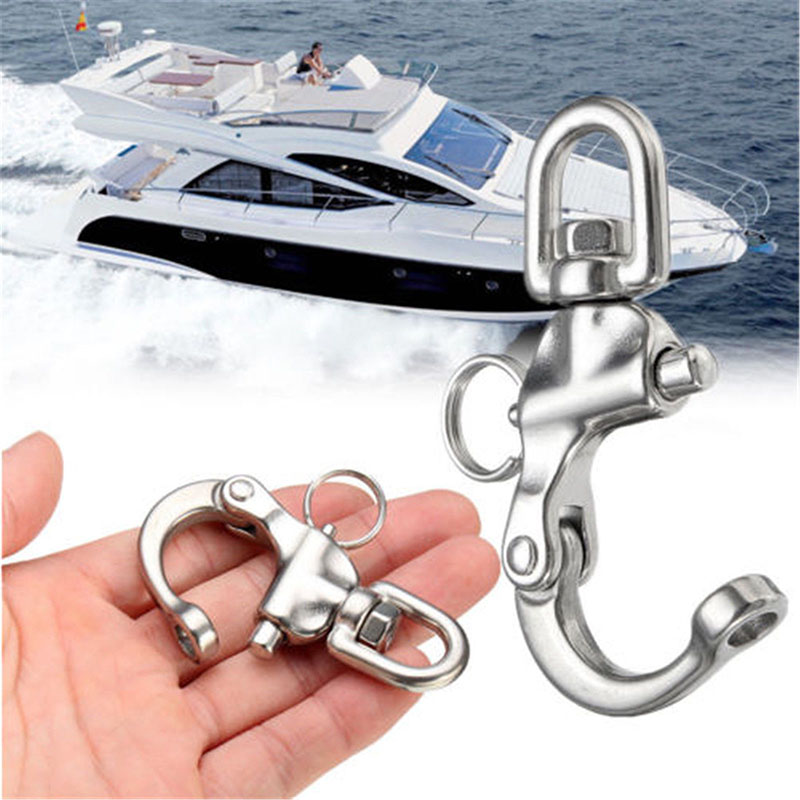 316 Stainless Steel Swivel Shackle Quick Release Boat Anchor Chain Eye Shackle Swivel Snap Hook for Marine Boat Yacht Hardware ► Photo 1/6