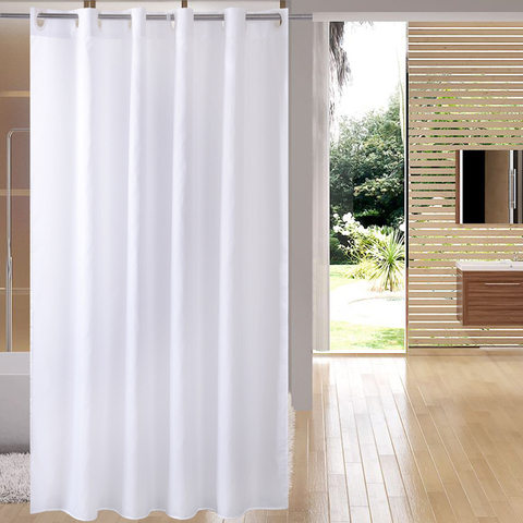 Polyester Shower Curtain Waterproof/No More Mildew s Bathroom Curtains Without Hooks, Hookless Shower Curtain , White Curtain ► Photo 1/6