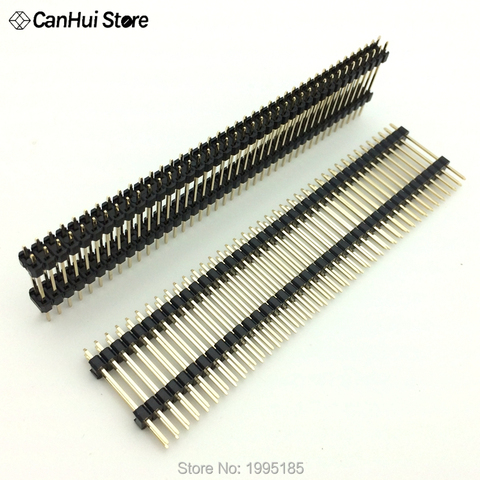 2.54mm Double plastic Double Row Male 40P PCB Board Pin Header Connector Pinheader 2*40p Long 21 23 35mm 25mm 30mm For Arduino ► Photo 1/3