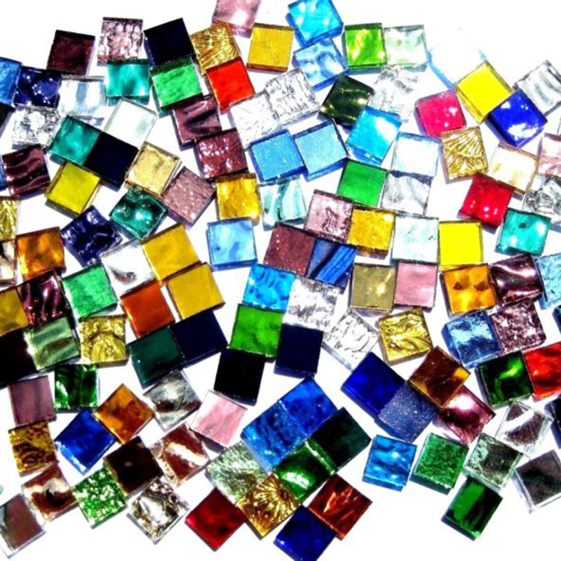 100g Multi Colors Square Clear Glass Mosaic Tile For DIY Crafts mosaico Making Puzzle Art Craft Mosaic Glass DIY Hand Tool ► Photo 1/6