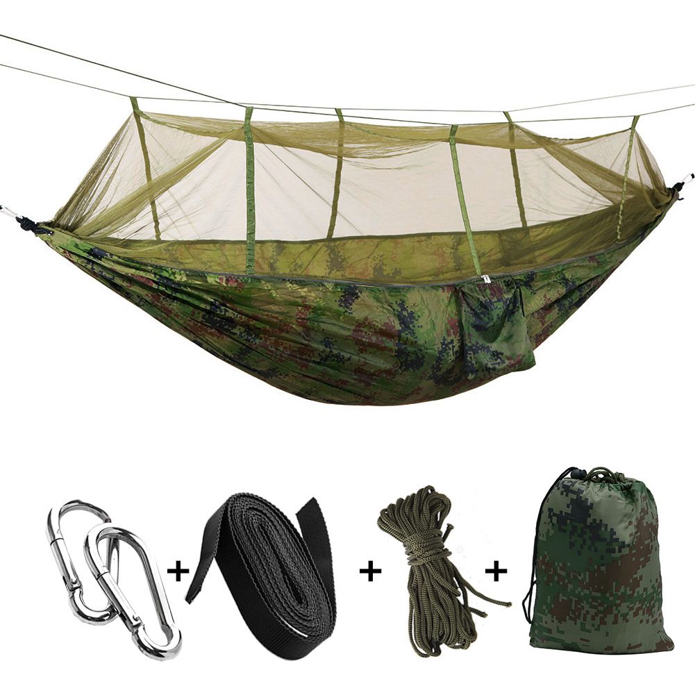 Outdoor Camping Shelter Hiking Hammock Tree Tent Swing Bed Mattress Mosquito Net