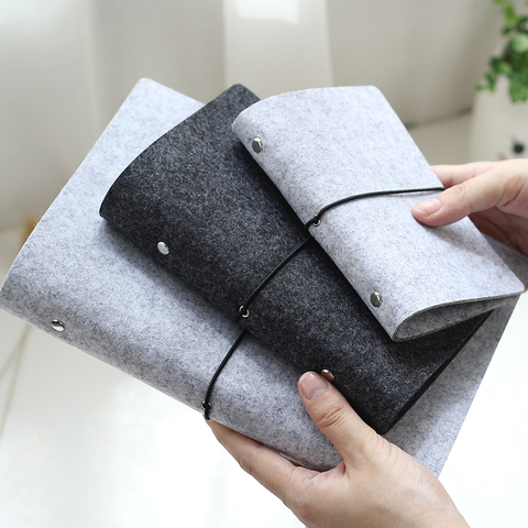 SIXONE Felt Loose Leaf Note Book Shell Fabric Inner Core A6, A7 Notebook Diary A5 Plan Office Supplies A Ring Binder stationery ► Photo 1/5