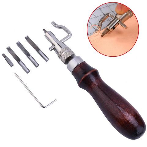 7-In-1 Multi-Purpose Leather Paper Cloth Craft Tool Set Edge Pressing Cutting Groover DIY Hand Stitching Sewing Tool #BO ► Photo 1/6