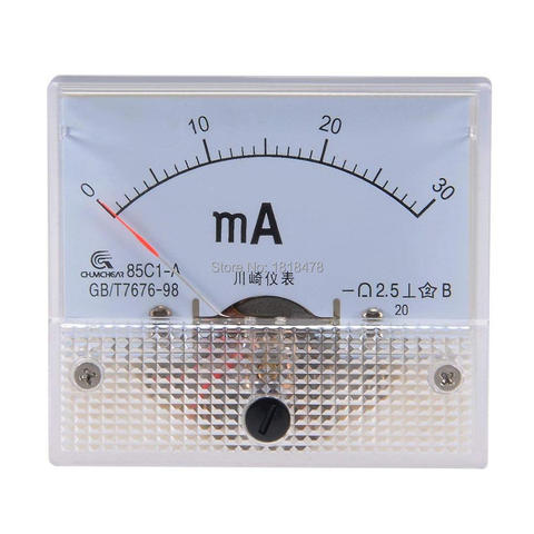 85C1 DC 0~100MA Pointer Ammeter Analog Current Panel Amp Gauge Meter Accuracy Measuring Instrument 