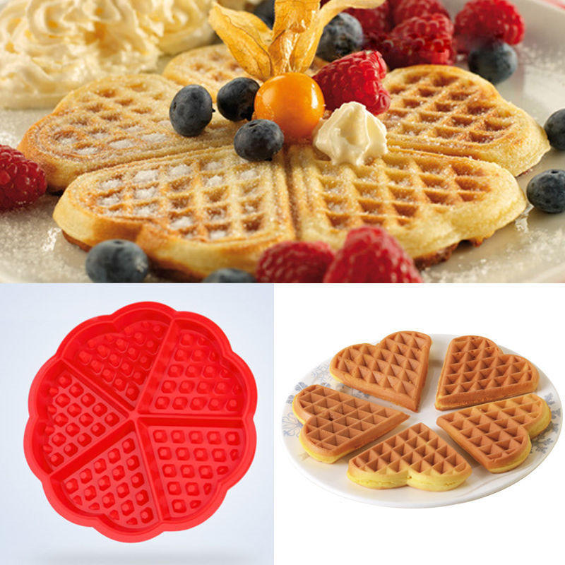 New 1Pc Creative Non-stick Food Grade Silicone Waffle Mold Kitchen Bakeware Cake Mould Makers For Roaster Cake Decorating Tools ► Photo 1/6