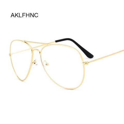 Aviation Gold Frame Sunglasses Male Classic Eyeglasses Transparent Clear Lens Optical Women Men Glasses Pilot Style ► Photo 1/5