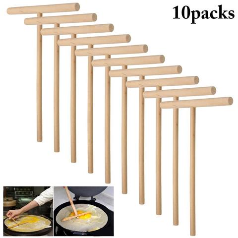 10pcs Chinese Specialty Crepe Maker Pancake Batter Wooden Spreader Stick Home Kitchen Tool DIY Canteen Specially Supplies ► Photo 1/6