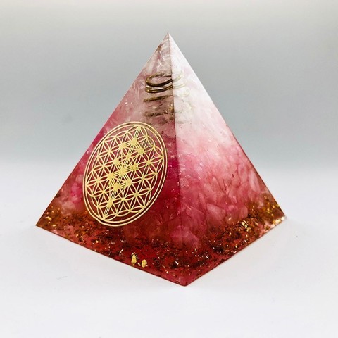 Halo Energy Converter 5-6cm Orgonite Pyramid, symbolizing love brings good luck resin decoration craft orgone ► Photo 1/6