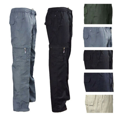 2022 Fashion Long Pants Black Grey Beige Heavy duty Combat Cargo Work Trousers with knee pad pockets ► Photo 1/6