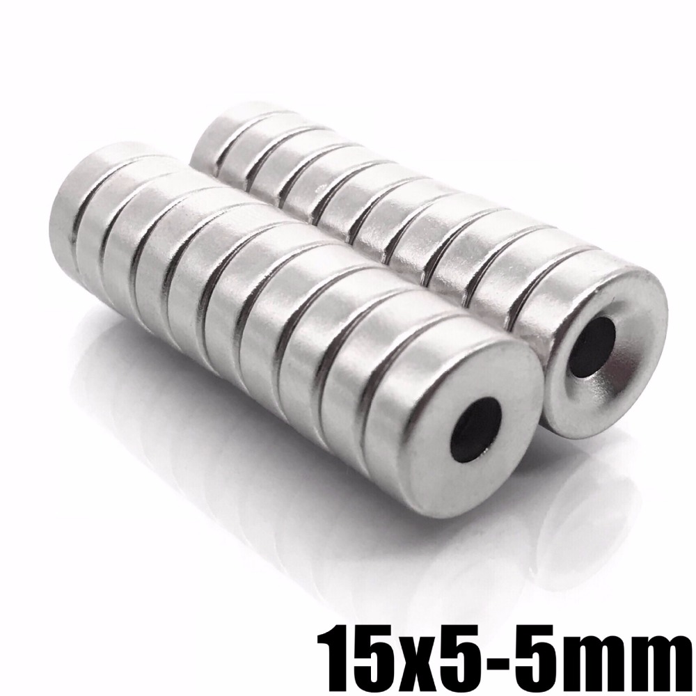 20pcs Strong Ring Magnet 10 X 3 mm Countersunk Hole:3mm Rare Earth Neodymium N50 