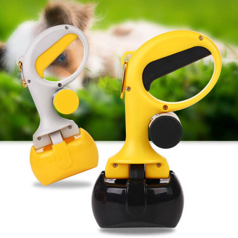 Portable Shit Pickup Remover Pooper Bags 1 Set Pet Products 2 In 1 Pet Pooper Scooper Outdoor Waste Cleaning Poop Pick Up Holder ► Photo 1/5