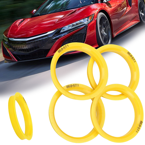 4Pcs/Set 66.6- 57.1mm Wheel Center Collar Hub Centric Ring  Wheel Rim Parts Car Accessories For Audi SKODA ► Photo 1/6