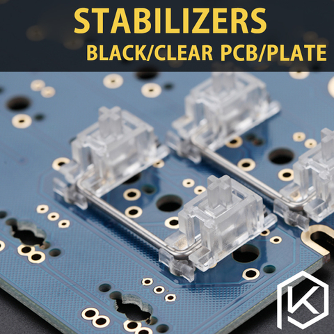 Transparent/Black PCB/Plate Stabilizer for Custom Mechanical Keyboard gh60 xd64 xd60 xd84 eepw84 tada68 zz96 6.25x 2x 7x ► Photo 1/6