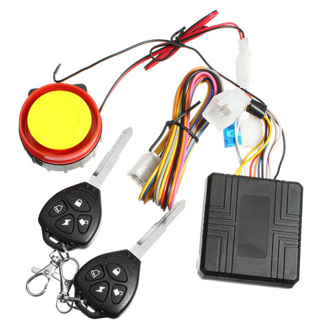 1Set Motorcycle  Theft Protection Remote Activation Motorbike Alarm Accessories With Remote Control + key ► Photo 1/6