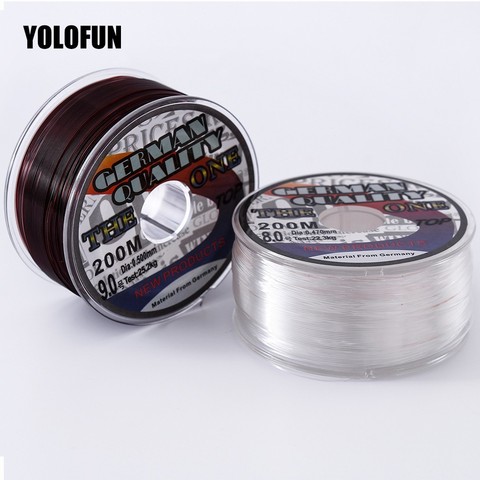 200m fluorocarbon coating fishing line white brown sinking high Abrasion Resistance stretchable fluorocarbon fishing line japan ► Photo 1/6