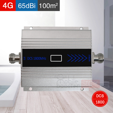 Free shipping Smart 4g Lte 1800 MHZ Mobile Signal Booster  GSM 2g 4g  DCS 1800 Mobile Phone Signal Amplifier Repeater Gain 65dB ► Photo 1/3