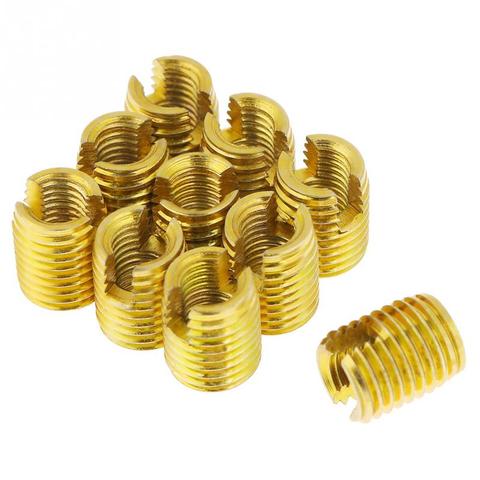 10Pcs M8xM5 Self Tapping Threaded Inserts 302 Slotted Type Screw Bushing for thread repair insert Kit helical screw ferreteria ► Photo 1/6