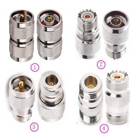 JX connector 2pcs RF coaxial coax adapter UHF PL259 SO239 to N type Connector ► Photo 1/5