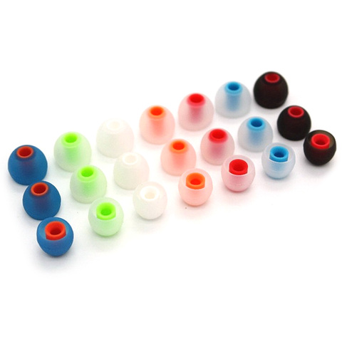 6 Pairs 12 PCS 3.8mm Soft Silicone In-Ear Earphone Covers Earbud Tips Earbuds Eartips Dual Color Ear Pads Cushion for Headphones ► Photo 1/6