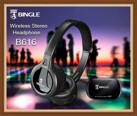 Bingle B616 Multifunction stereo with Microphone FM Radio for MP3 PC Audio Headset wireless headphones for TV ► Photo 1/6